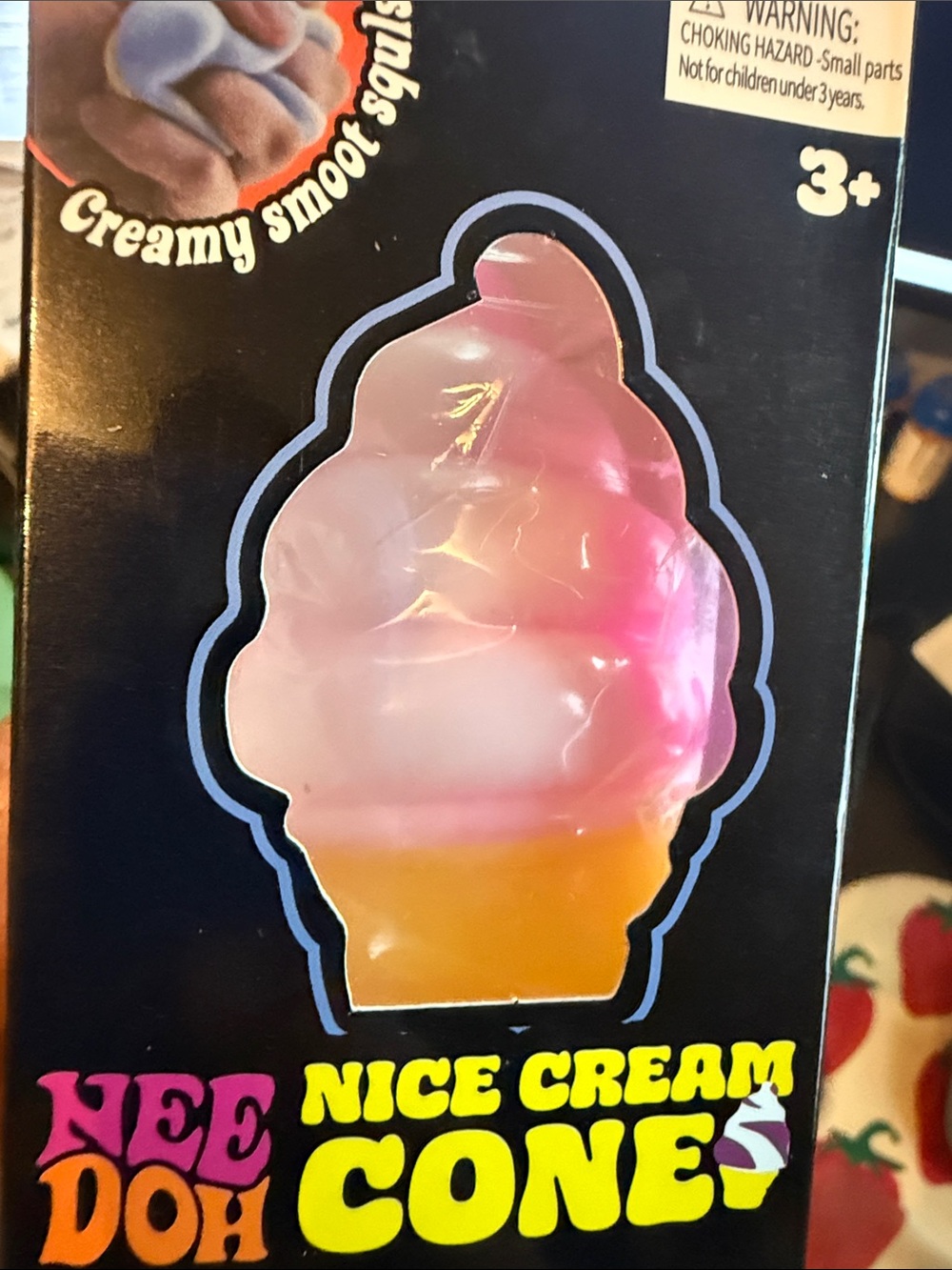 TABA! Please read -  Nice Cream Cone taba Squishy Toy — pink and white
